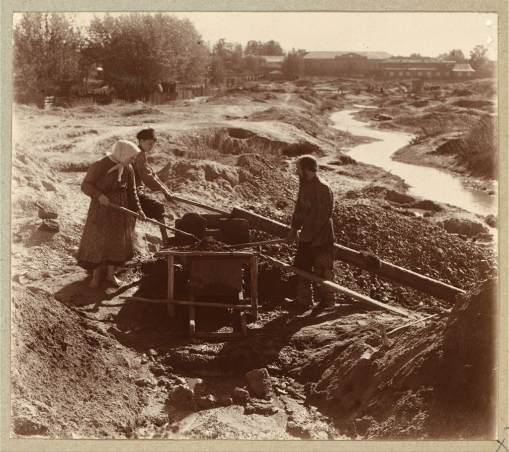 Добыча золота в Берёзовском, фото Прокудина-Горского